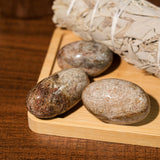Thousand Layer Quartz Tumbled Stone Set - helmsman - crystal
