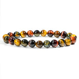 Tri-Color Tiger Eye Bracelet-Helmsman Crystal
