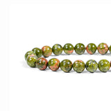 Unakite Jasper Bracelet - helmsman - crystal