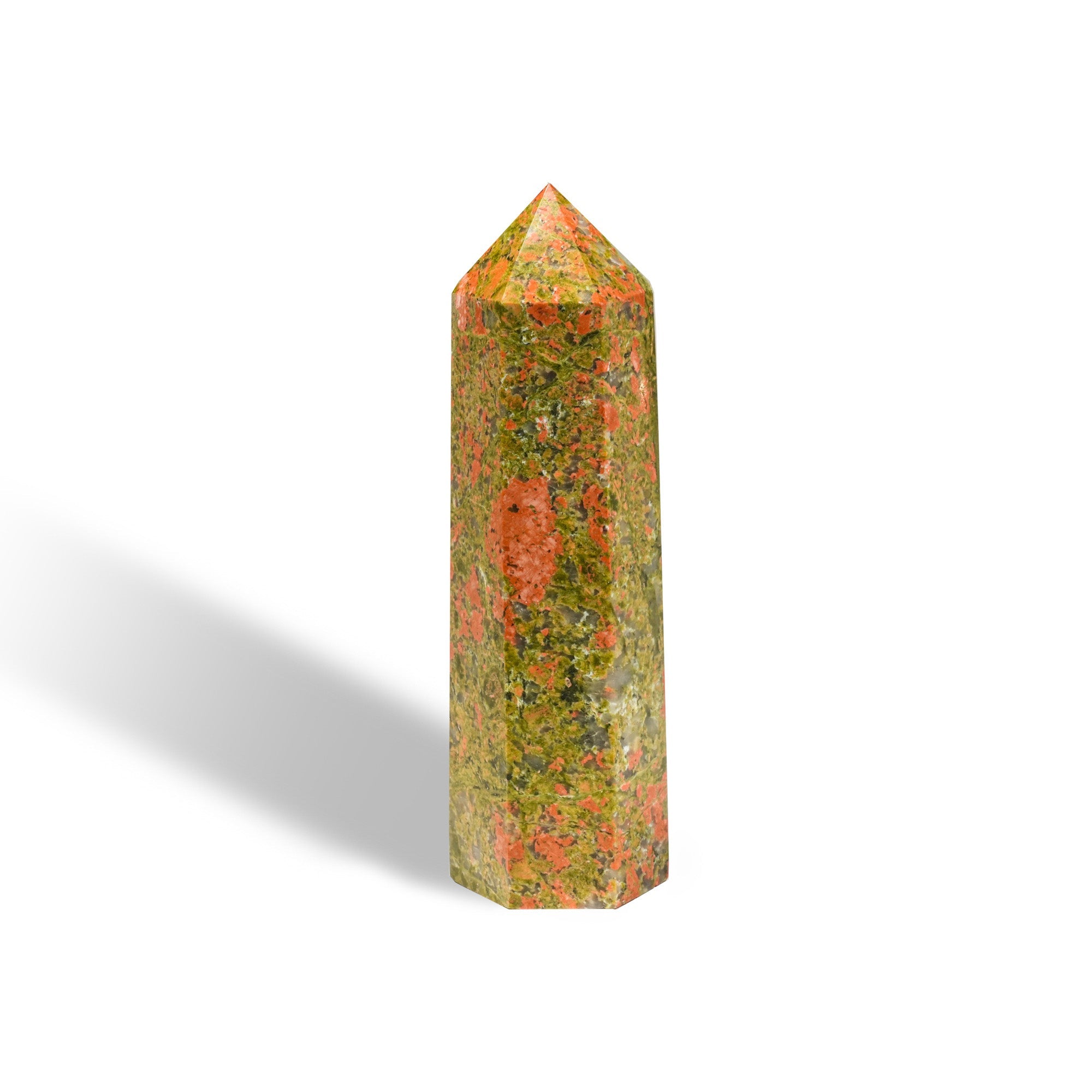 Unakite Jasper Point - helmsman - crystal