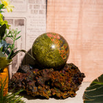 Unakite Sphere-Helmsman Crystal