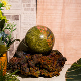 Unakite Sphere-Helmsman Crystal