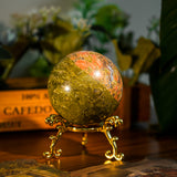Unakite Sphere-Helmsman Crystal