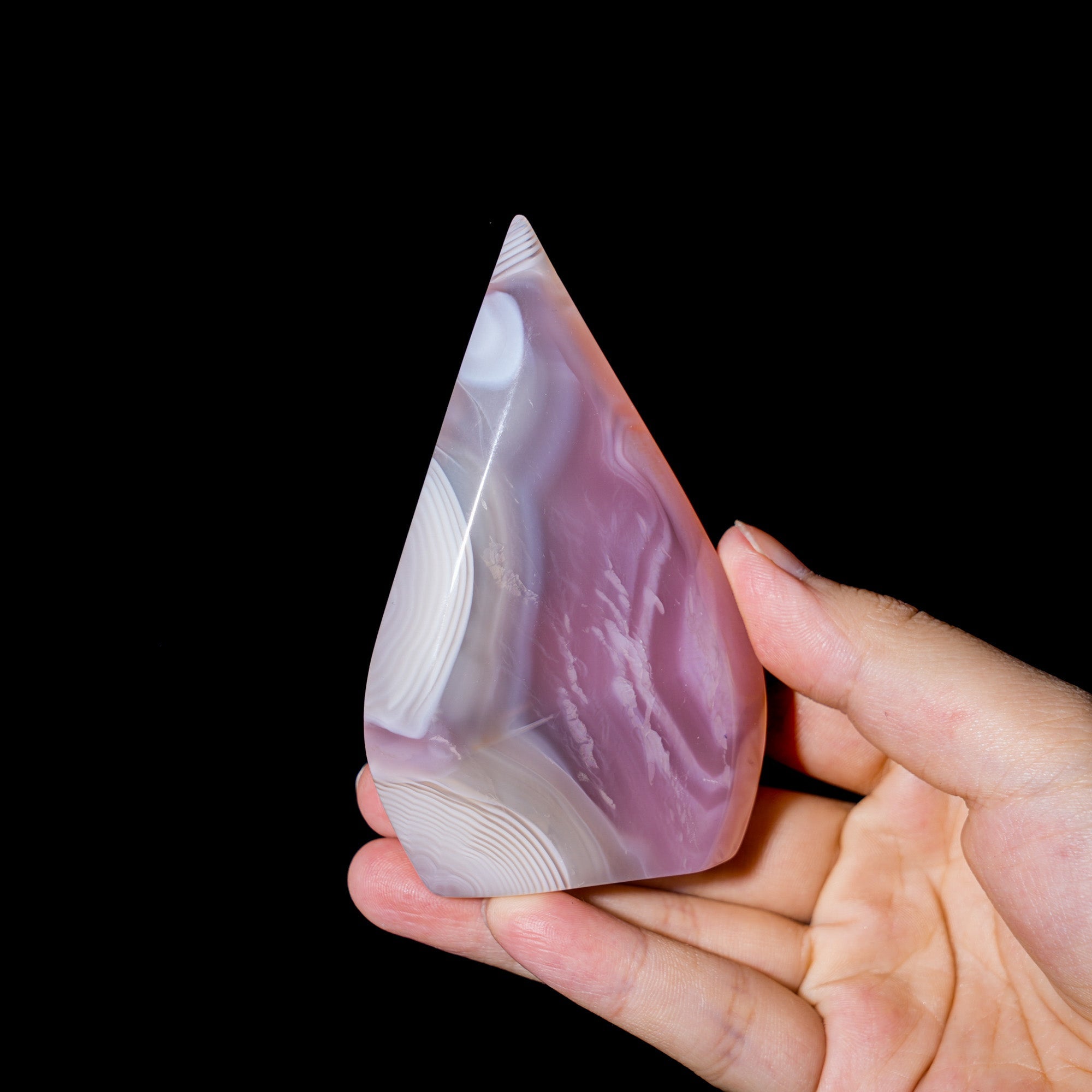 Violet Agate Flame Freeform - helmsman - crystal