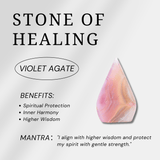 Violet Agate Flame Freeform - helmsman - crystal