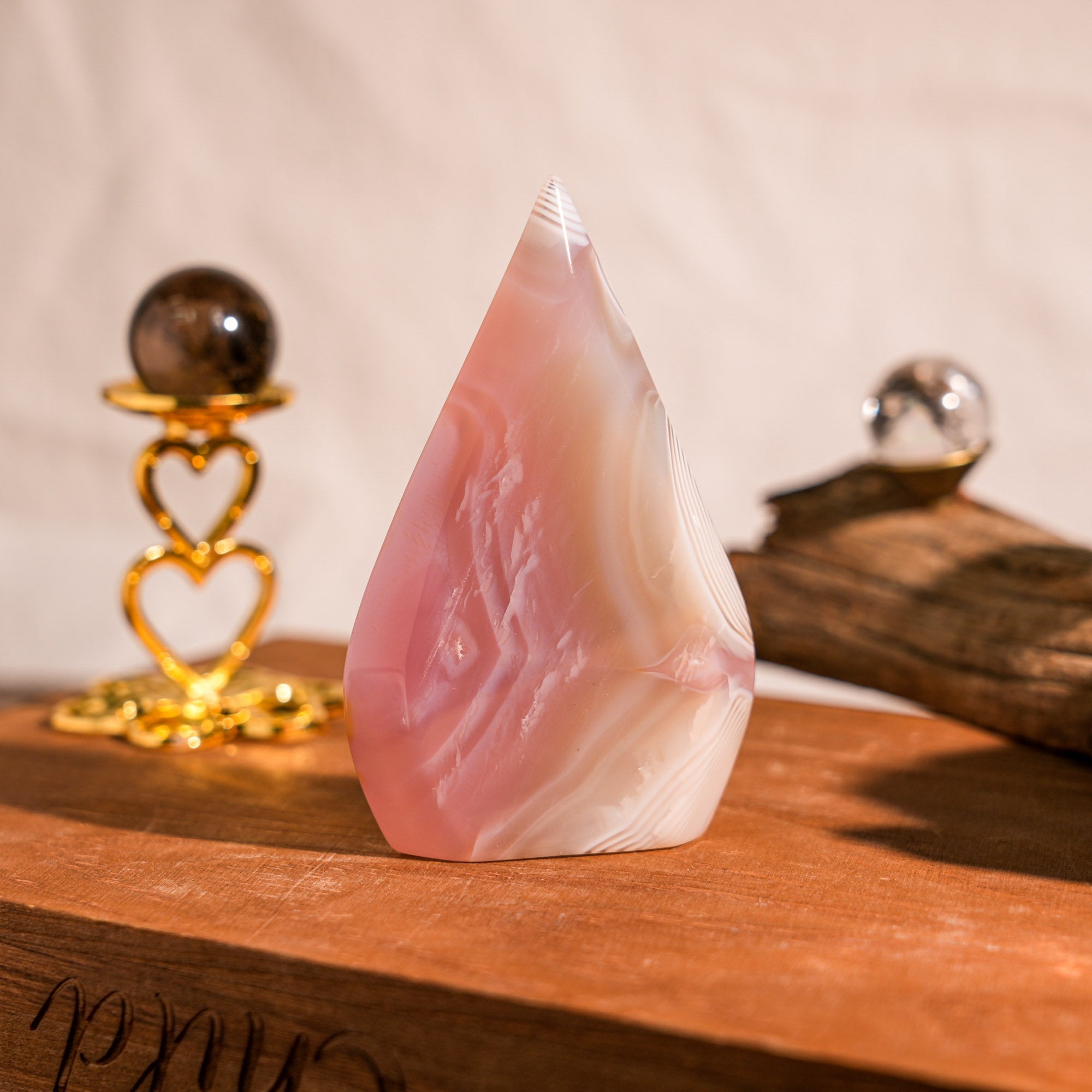 Violet Agate Flame Freeform - helmsman - crystal