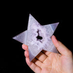 Violet Agate Pentagram Ornament - helmsman - crystal