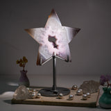 Violet Agate Pentagram Ornament - helmsman - crystal