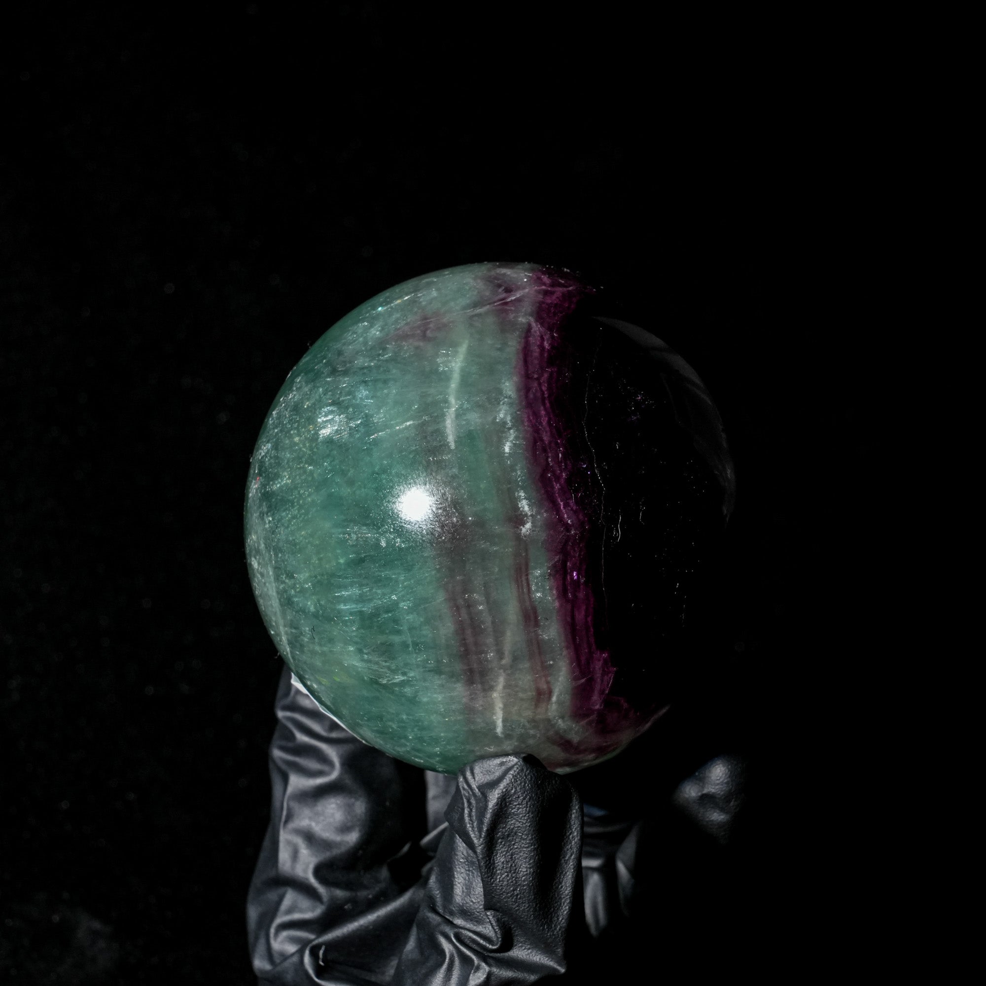 Watermelon Fluorite Sphere - helmsman - crystal