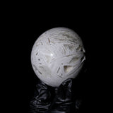 White Mexico Agate Sphere - helmsman - crystal