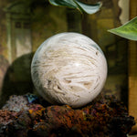 White Mexico Agate Sphere - helmsman - crystal
