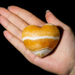 Yellow Calcite Heart - helmsman - crystal