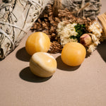 Yellow Calcite Tumbled Stone Set - helmsman - crystal