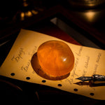 Yellow Fluorite Palm Stone - helmsman - crystal