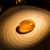 Yellow Fluorite Palm Stone - helmsman - crystal