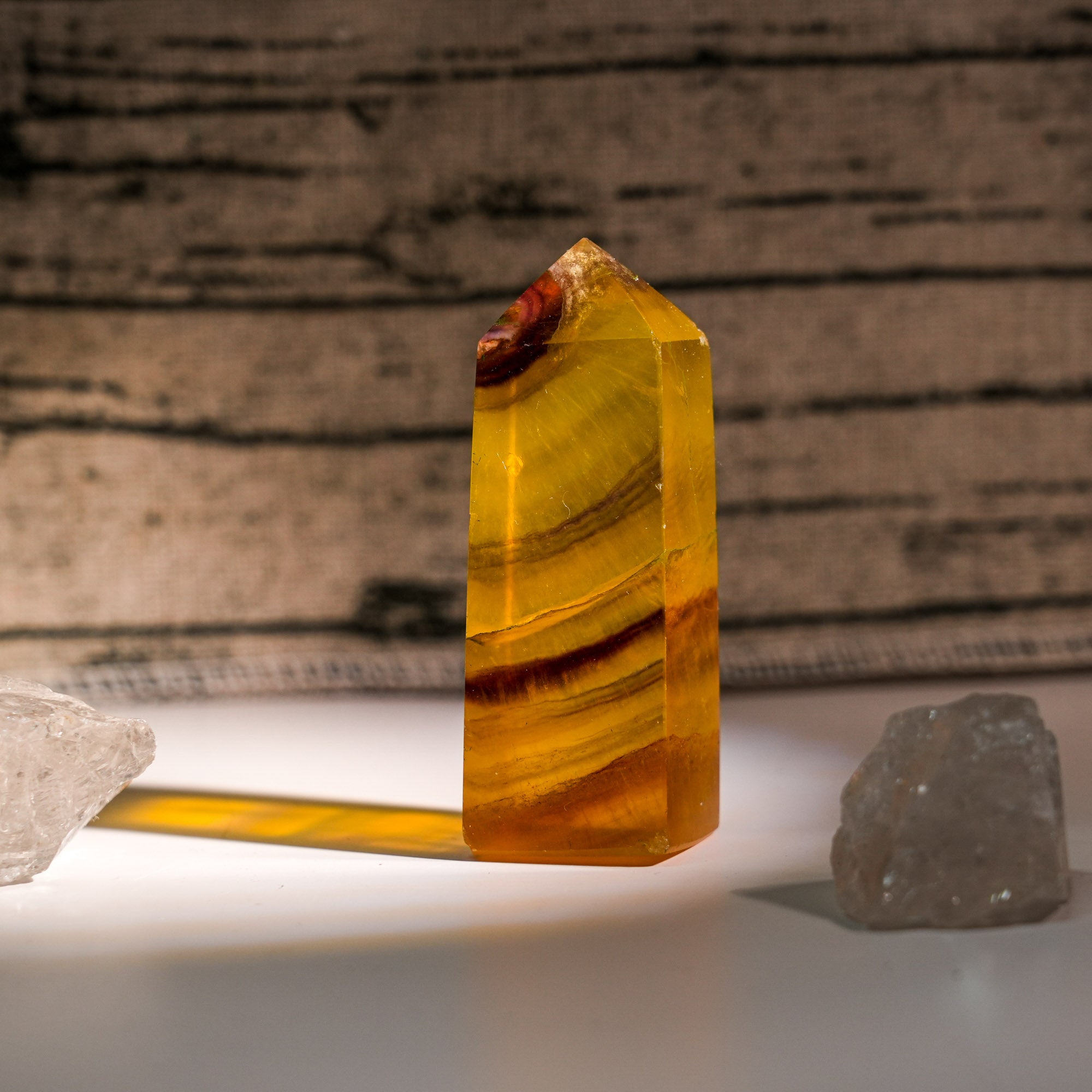 Yellow Fluorite Tower - helmsman - crystal