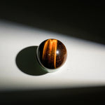Yellow Tiger Eye Stone Sphere - helmsman - crystal