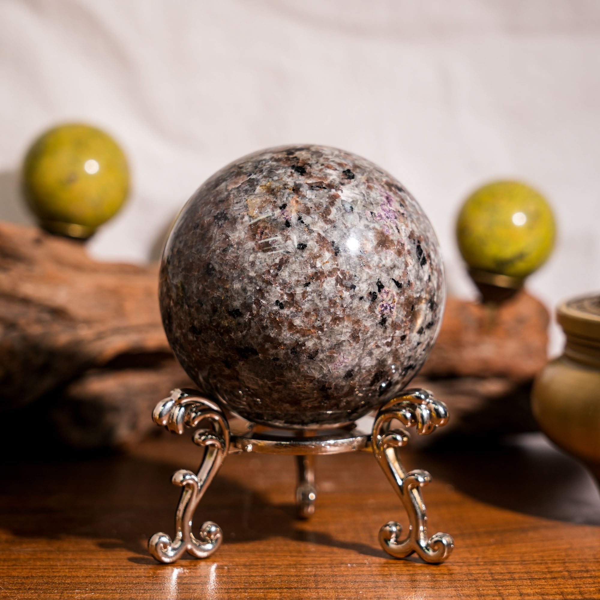 Yooperlite Sphere - helmsman - crystal